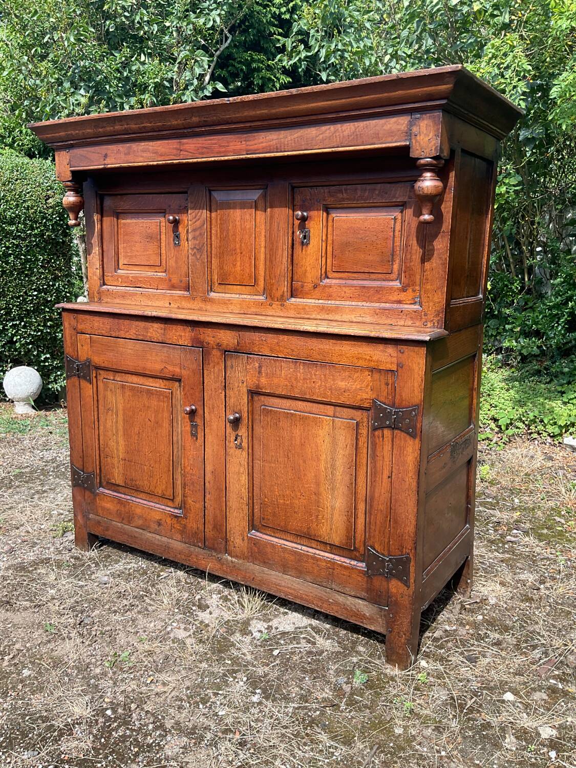 Old 18th century 2-part solid oak dresser