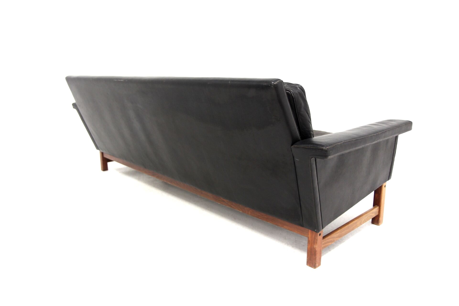 Scandinavian leather sofa 3 seater, Sweden, 1960
