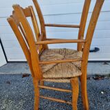 5 rustic straw chairs from 1970/80