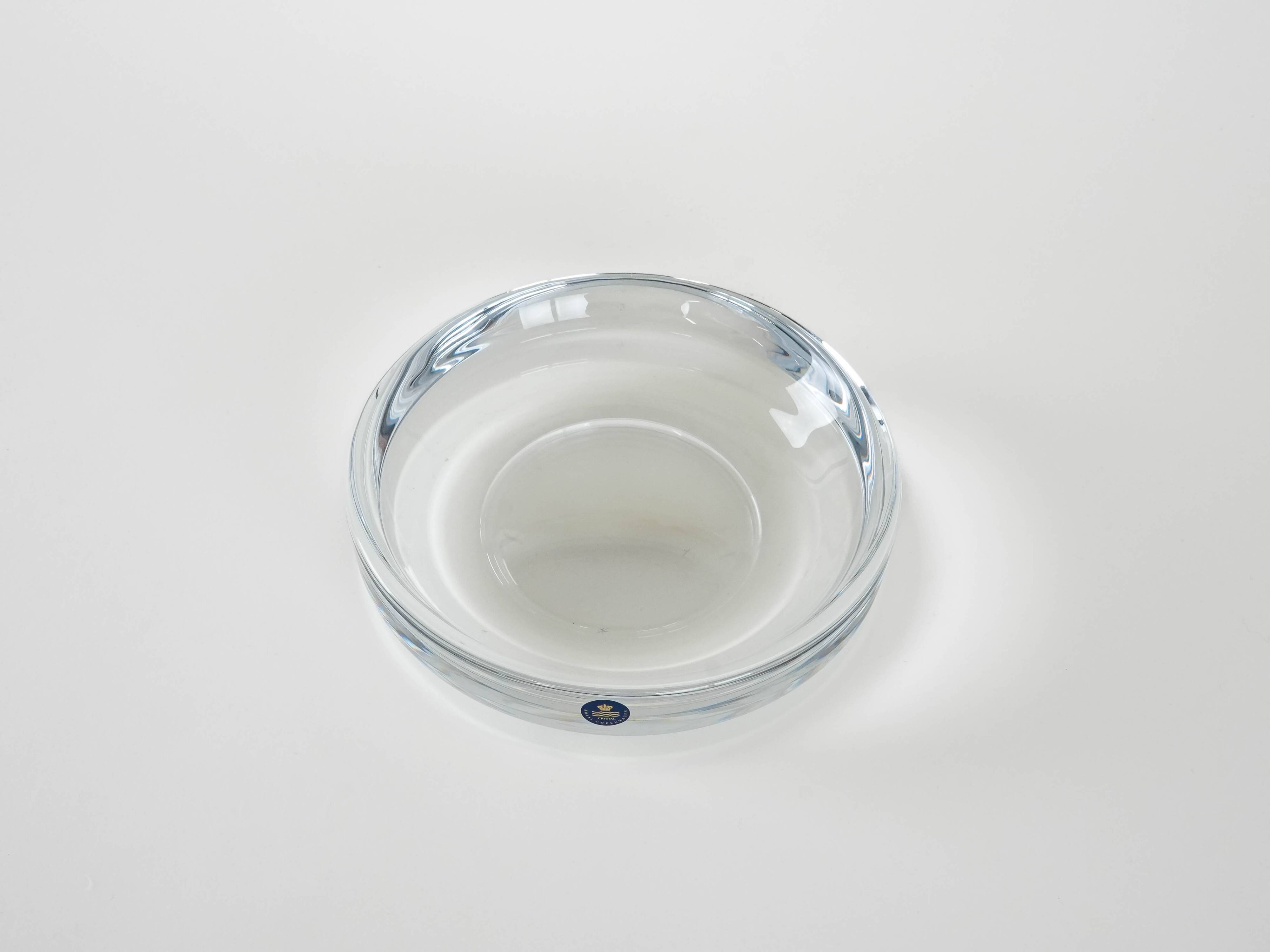 Crystal platter, Danish design, 1970s, manufactured by Royal Copenhagen