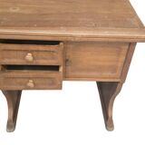 Tavolino a Libro Vintage in Legno Salvaspazio con Cassetti e Vano