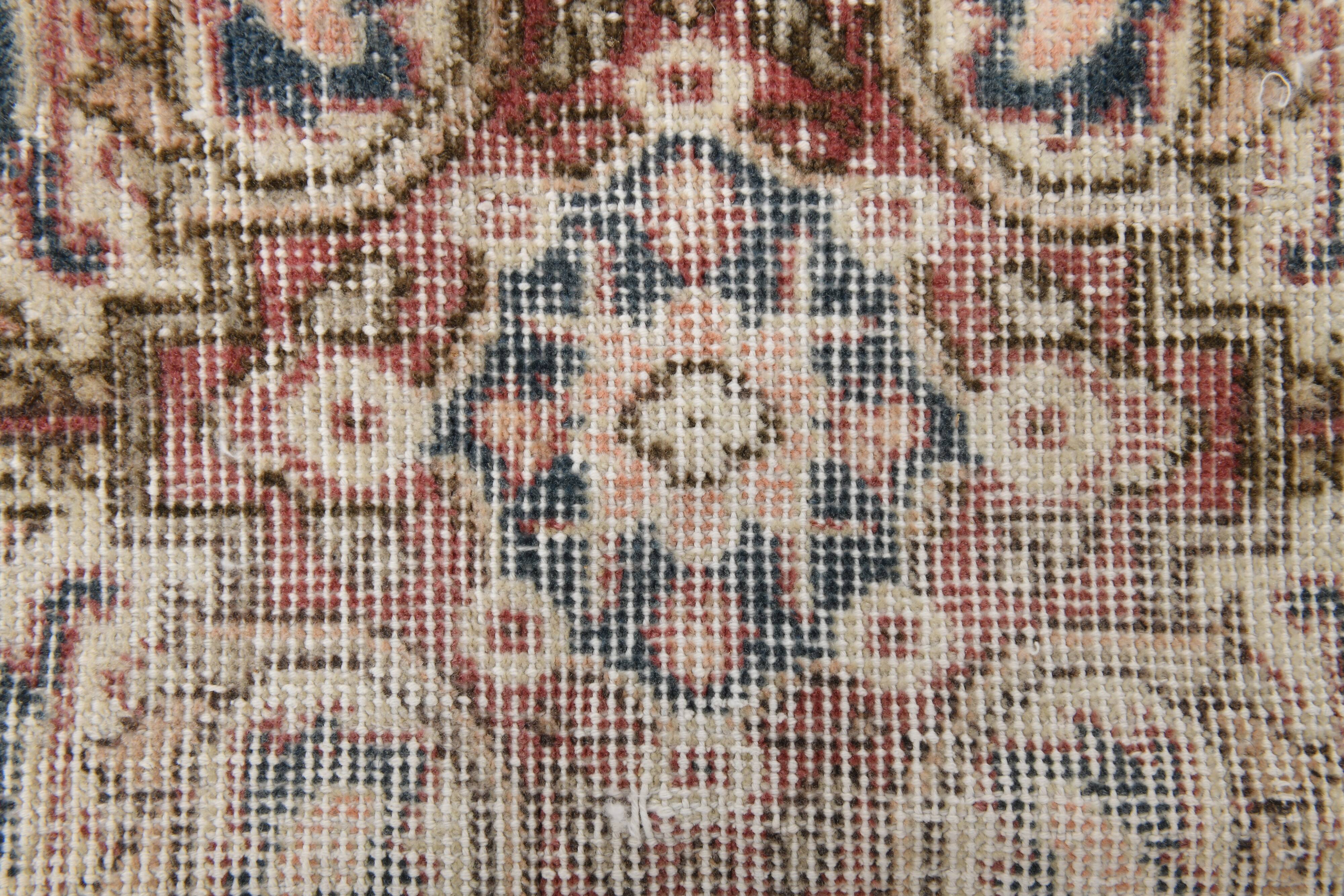 Faded Navy Blue Classic Vintage Persian Rug, 202x323 Cm
