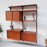 Scandinavian modular shelf in royal teak system by Poul Cadovius