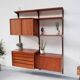 Étagère modulable scandinave en teck royal system par Poul Cadovius