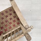 Pair of wooden armchairs and ropes