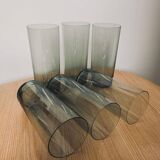 Set of 6 smoked water glasses