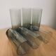 Set of 6 smoked water glasses