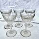 Set of 5 blown glass goblets in Art Deco style, circa 1900.
