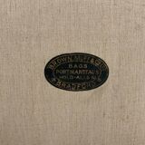 Rare old English suitcase stamped with the royal crown