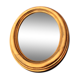 Oval mirror of 30 x 24 cm with its golden entourage of biedermeier