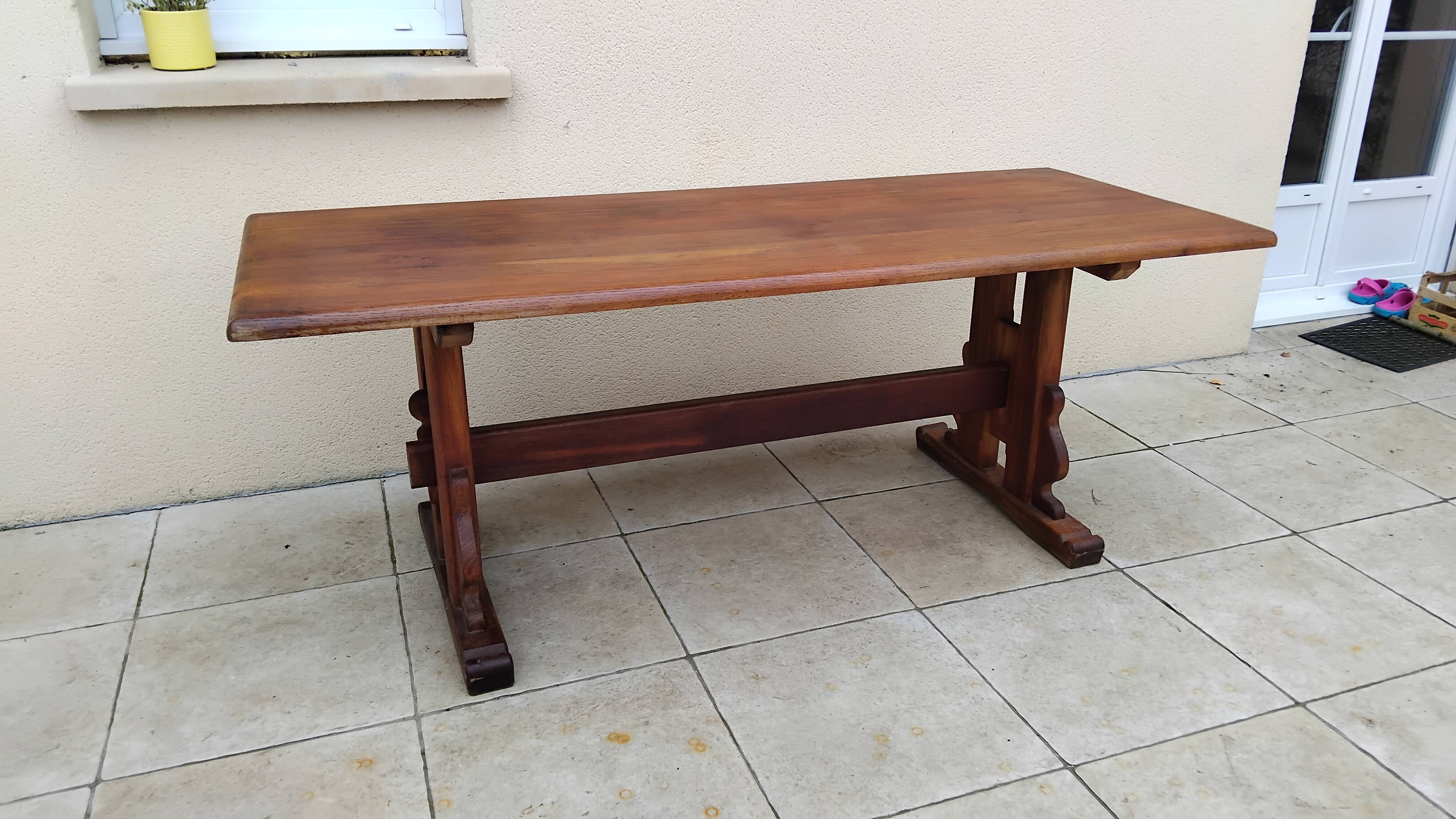 Antique vintage solid oak monastery farmhouse table