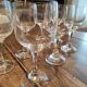 Lot de 7 verres à vin vintage en cristal