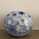 Nevers earthenware flower vase by A. Montagnon