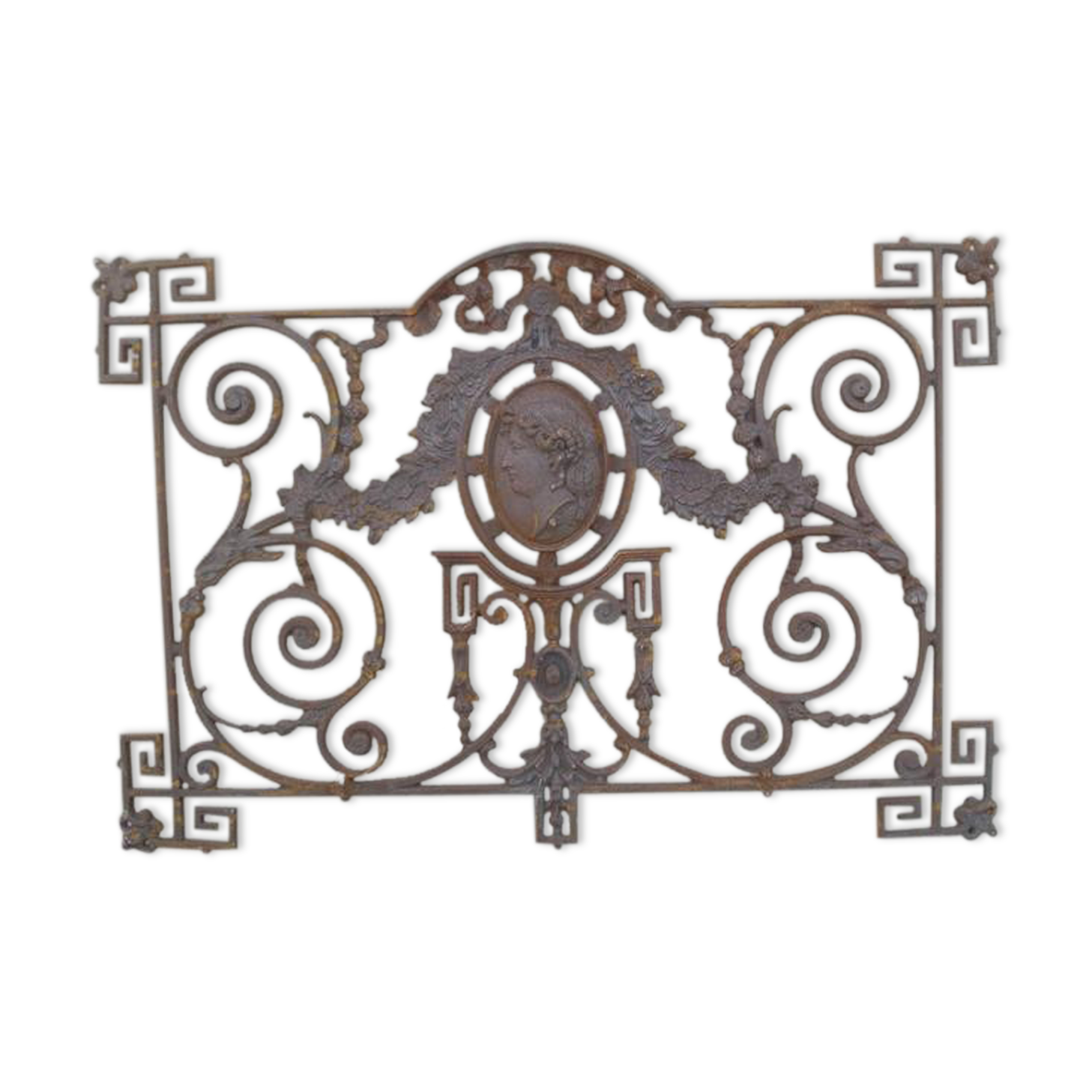 Cast iron balcony grille