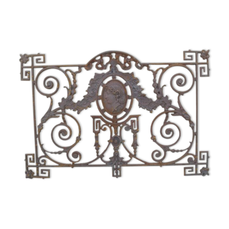 Cast iron balcony grille