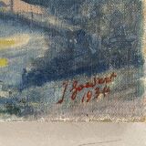 Luxembourg landscape painting signed J. Goedart 1934