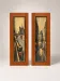 Set of 2 vintage paintings – Views of Paris – Wooden frames