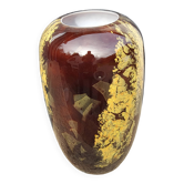 Vase en verre La Rochère 30cm des années 80