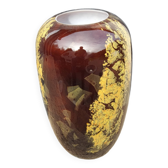 La Rochère 30cm glass vase from the 80s