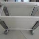 Table basse space age double plateaux en acier laqué blanc, France