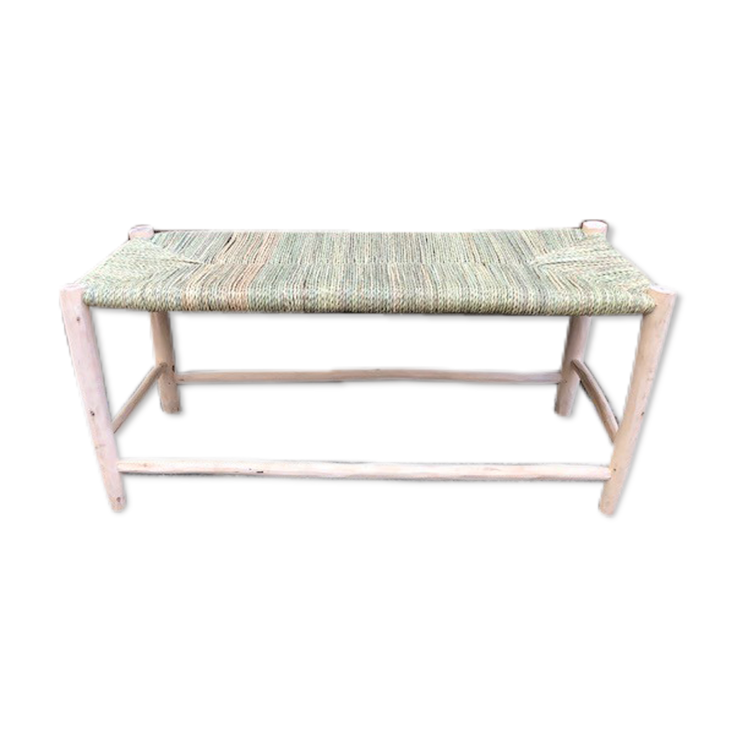 Traditional bench in doum and wood