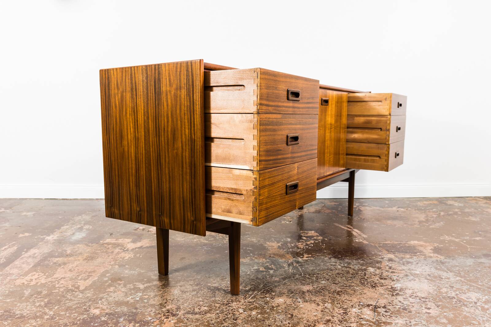 Vintage Walnut Sideboard By Bfm, 1960s, Poland