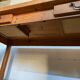 Solid pine dining farmhouse table with 2 drawers 1950 160x69x74cm