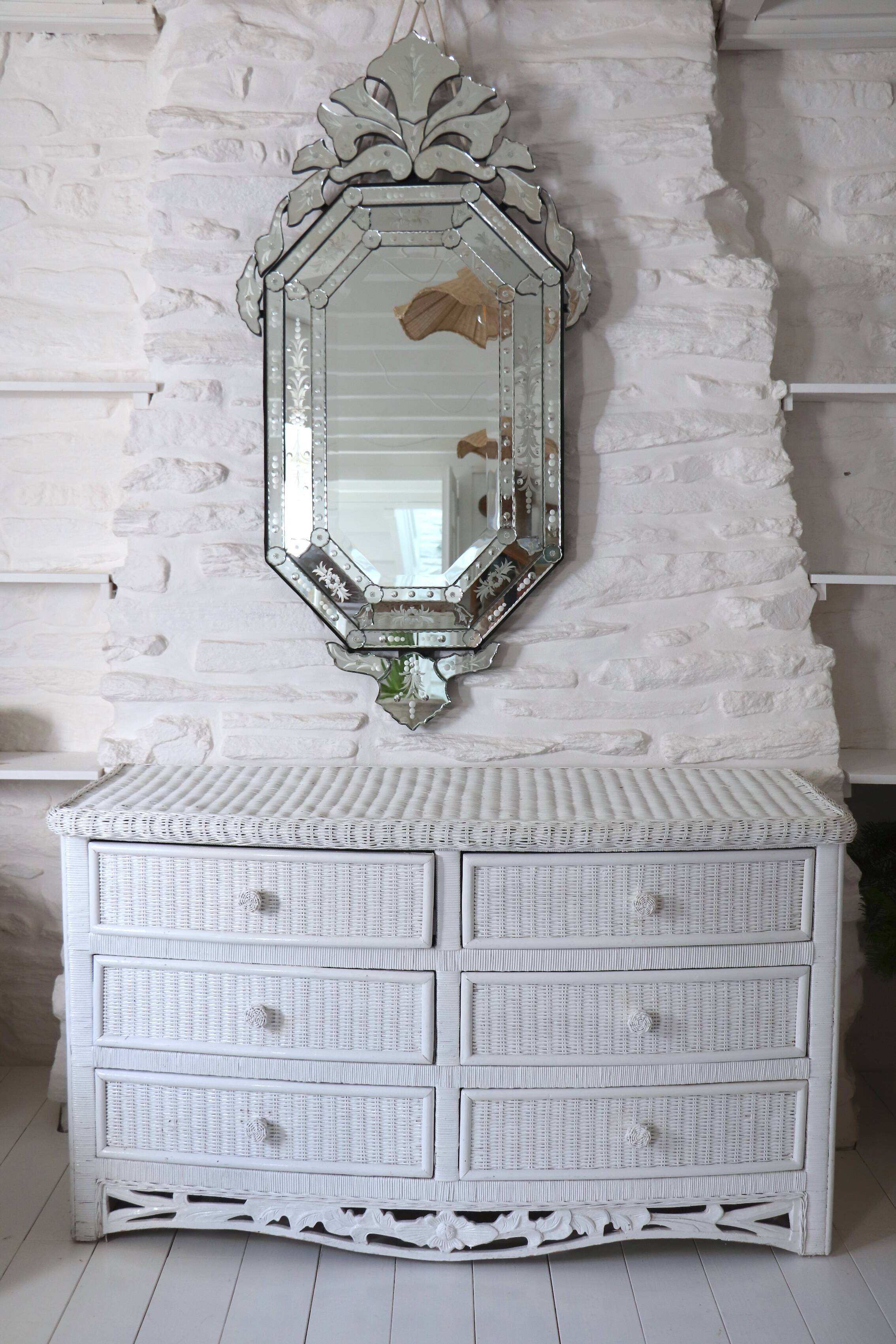 Wicker commode, 20th century