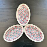Set of 3 retro dishes