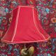 Shell lamp with gilded brass