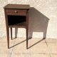 Solid oak bedside table and vintage compass legs