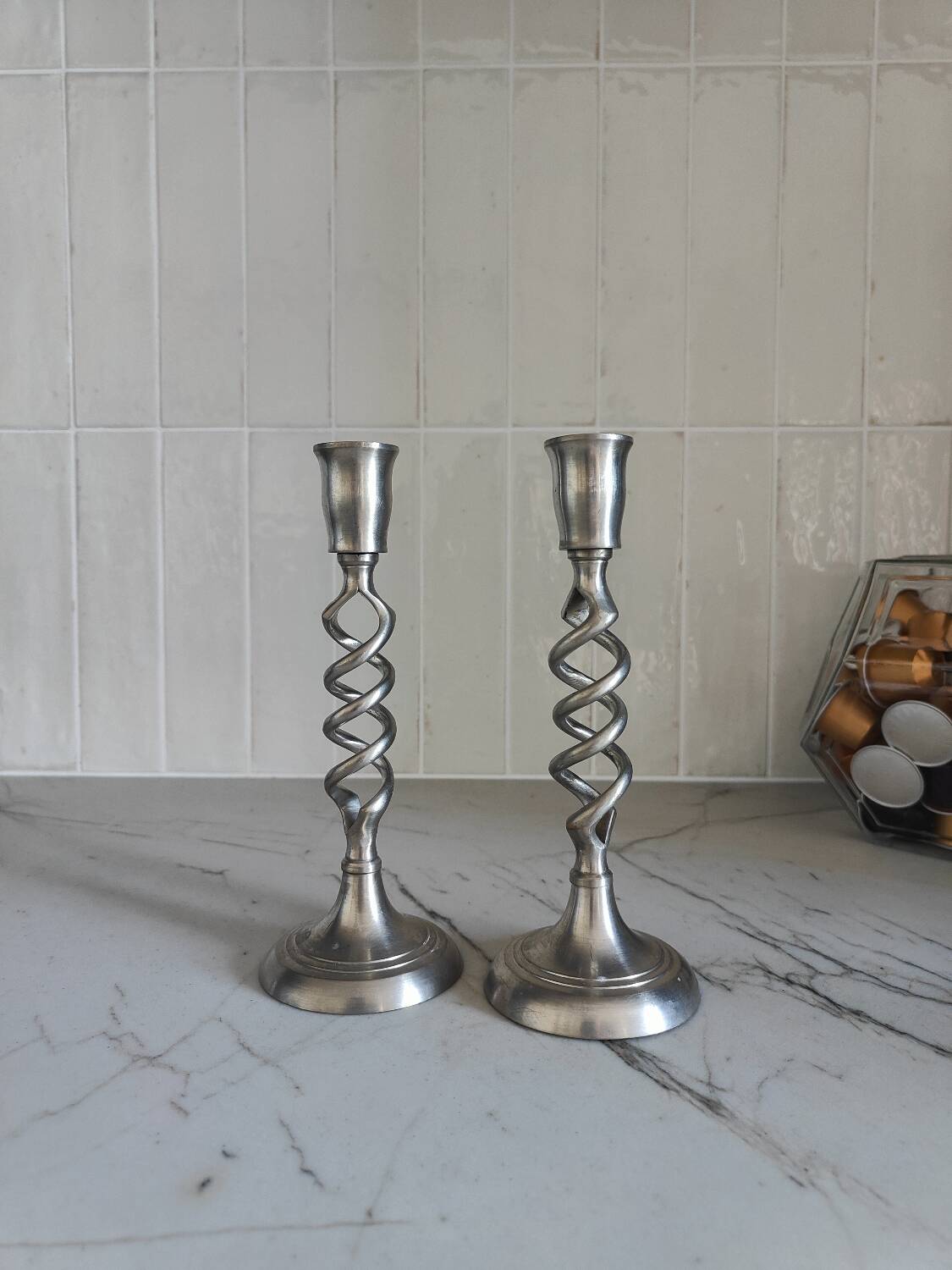 Two candle holders