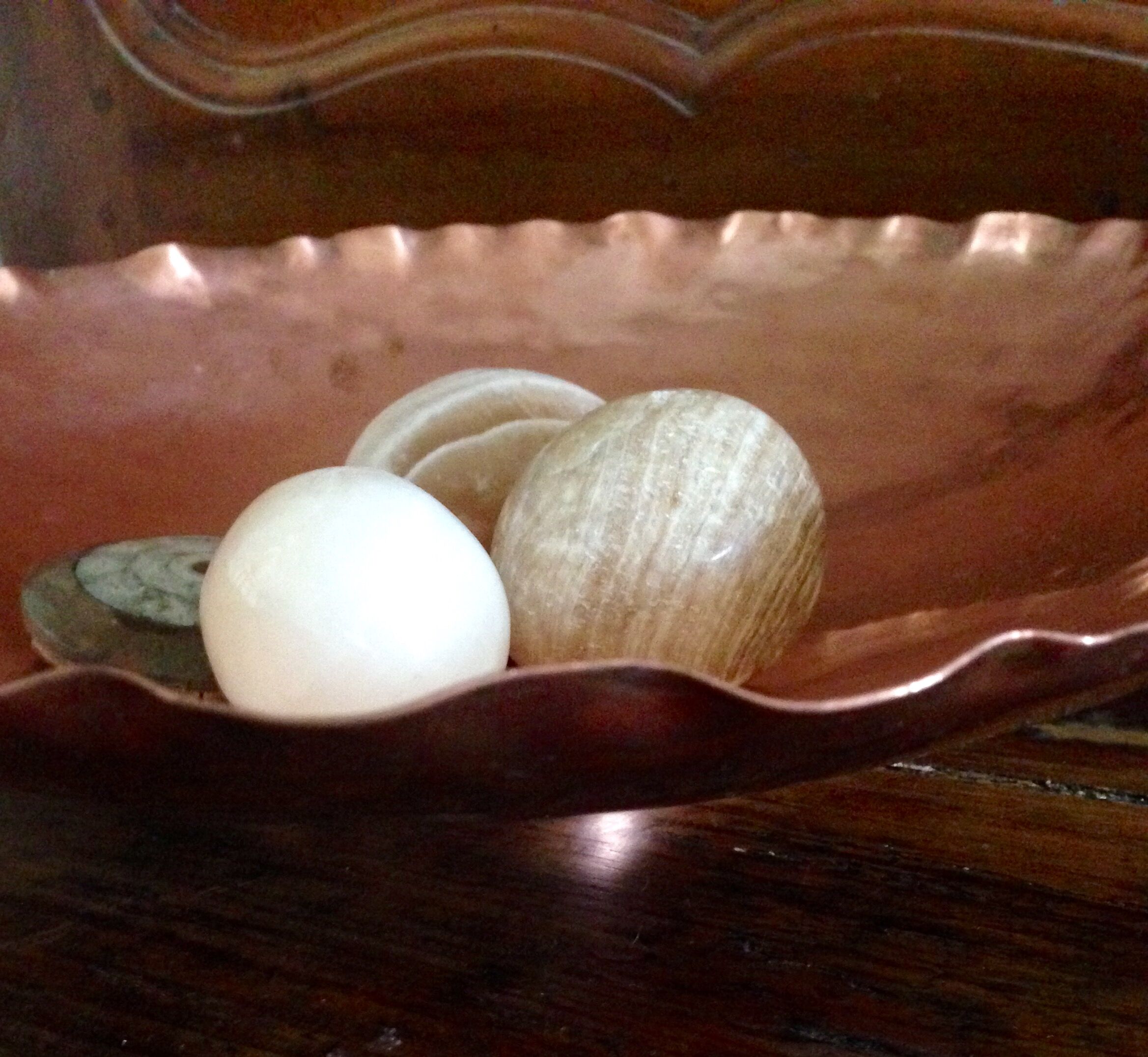 Old copper empty pocket