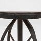 Industrial Black Metal Stool with Frame, France  1920s