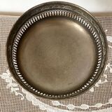 Silver-plated metal footed bowl