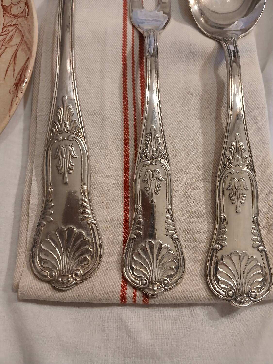 Antique flatware set for 51 place settings