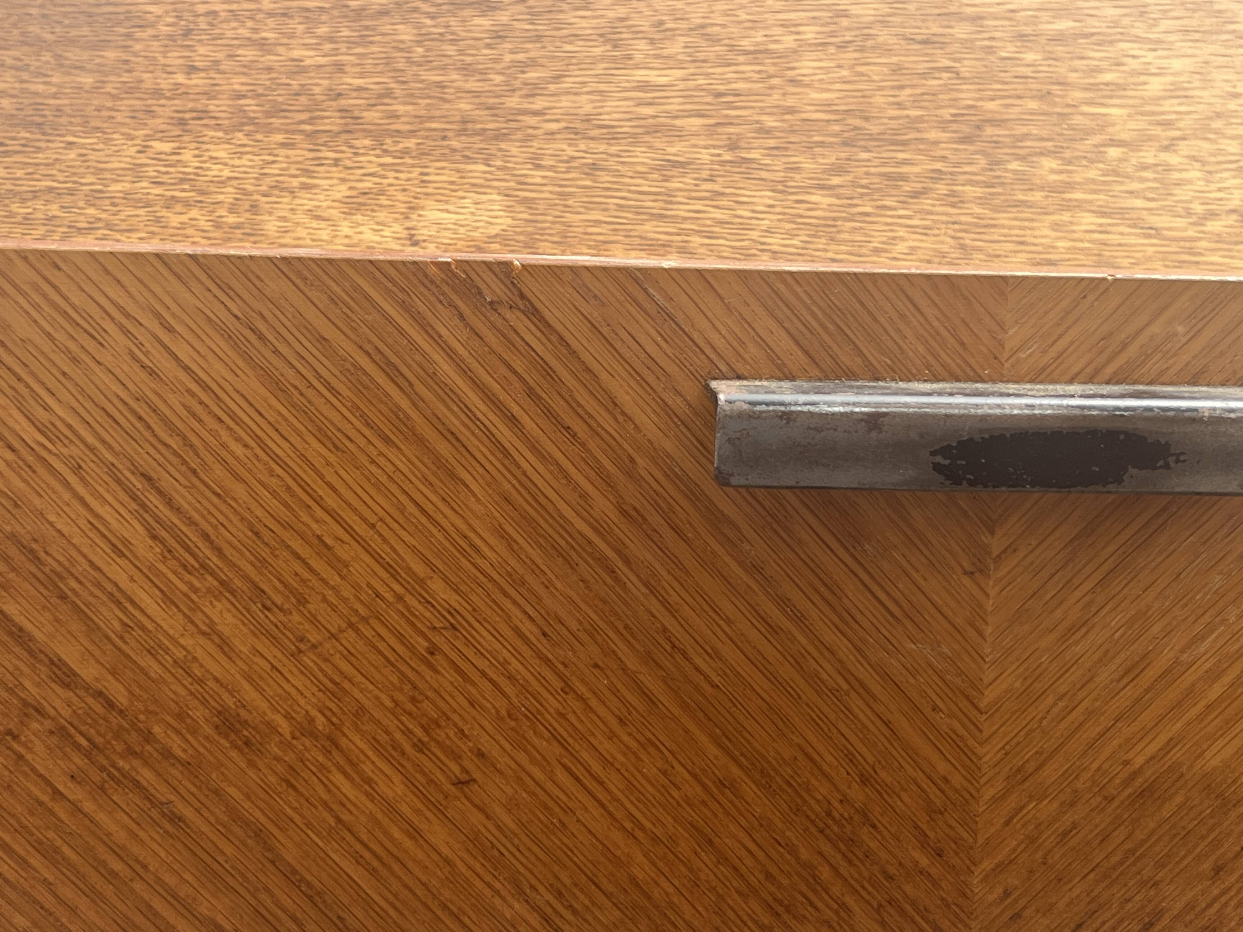 Vintage 1960s compas leg console bureau