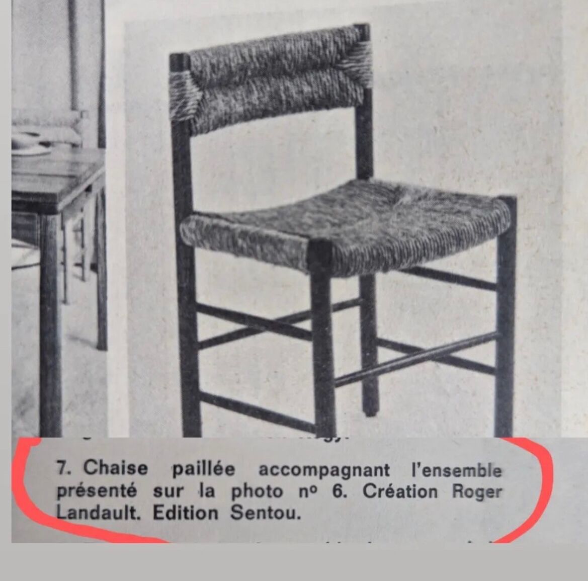 4 chaises modèle « Dordogne » édition Robert Sentou