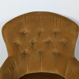 Velvet frog armchair