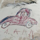 Jean michel basquiat, old cars 1981, sous licence artestar ny