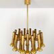 Brass Chandelier by Gaetano Sciolari