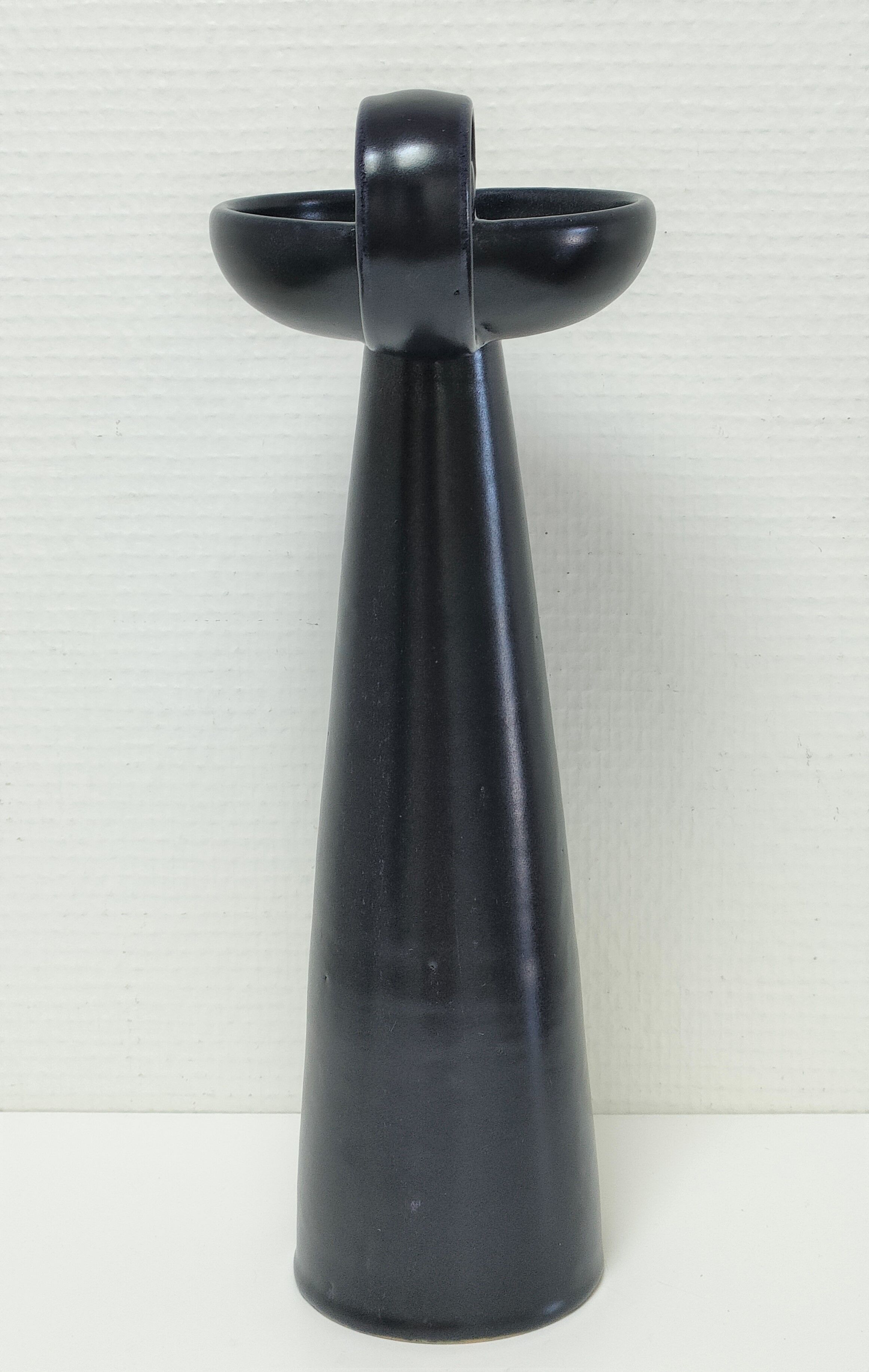 High candle holder pique ceramic candle design vintage arts ceram