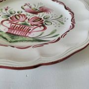 Assiette ancienne au coq – Keller & Guérin Lunéville