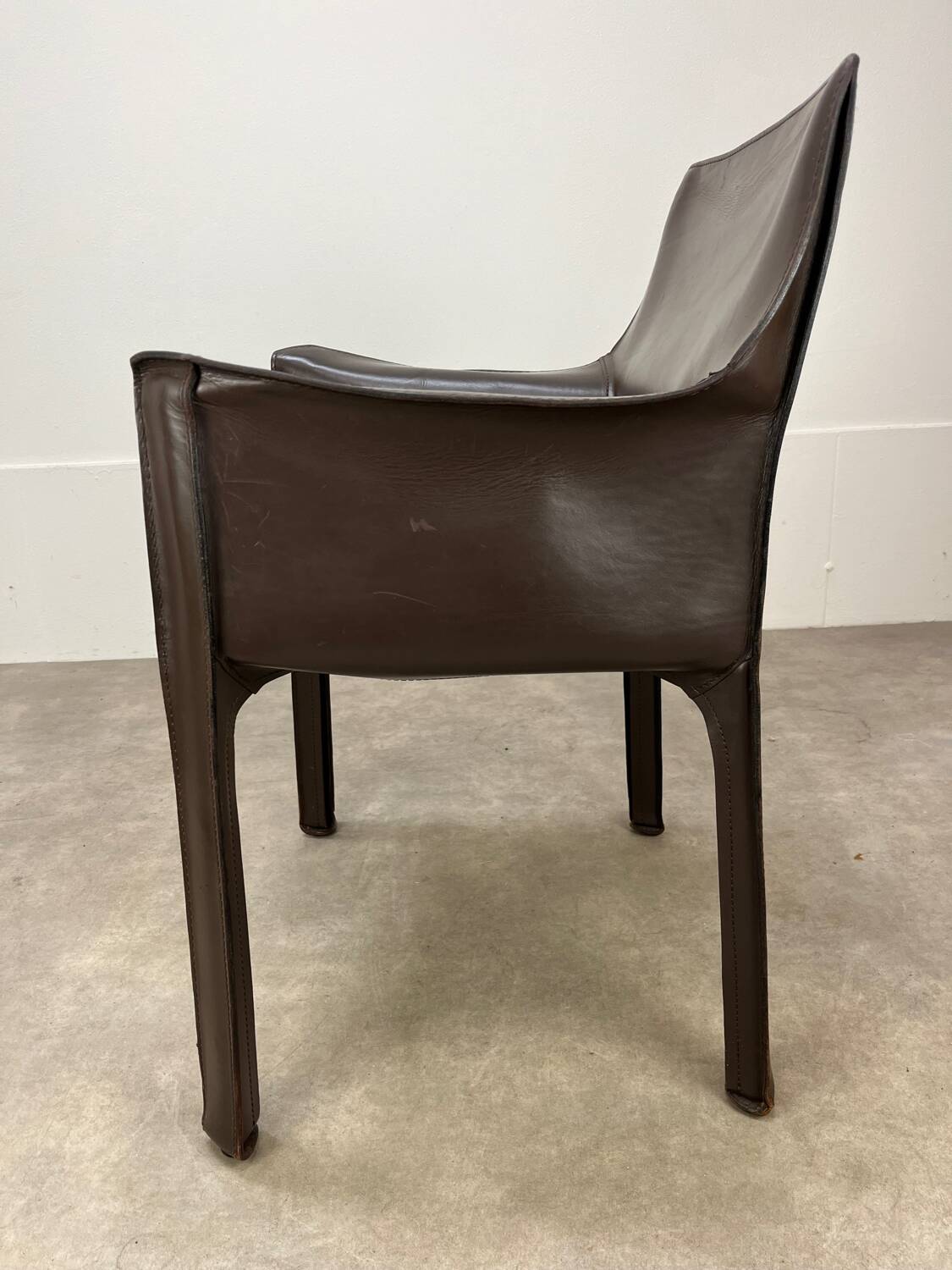 Mario Bellini leather armchair for Cassina, model CAB 413