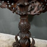 Anglo-Indian Pedestal Table in Exotic Wood – Late 19th Century