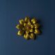 Large gold floral wall sconce