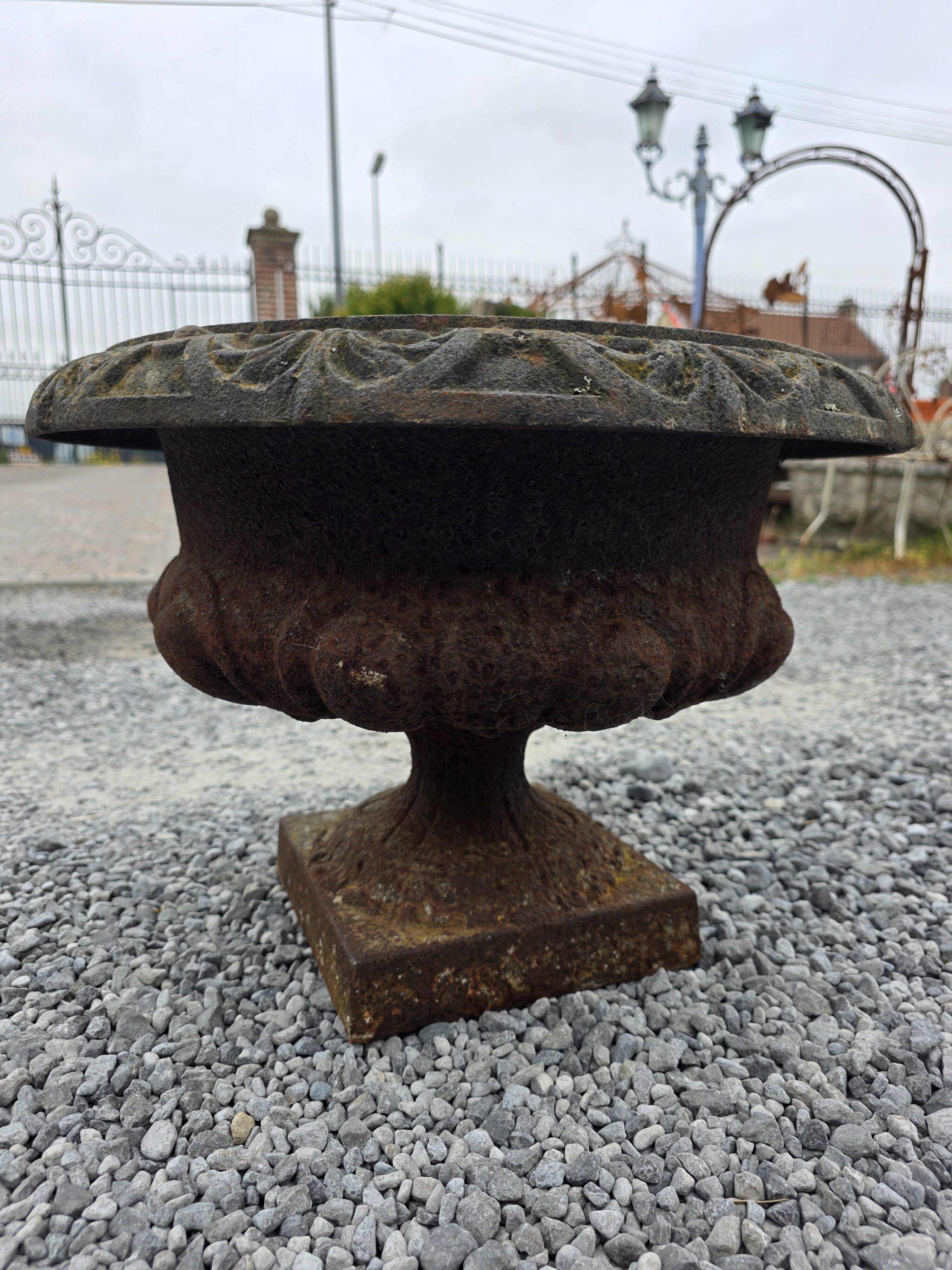 19th-century cast iron medical vase