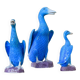 Set of three mid-century turquoise ducks, Chinese porcelain, 1950s