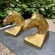 Pair of brass bookends horse Art Deco