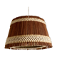 Vintage wool and rattan pendant lamp